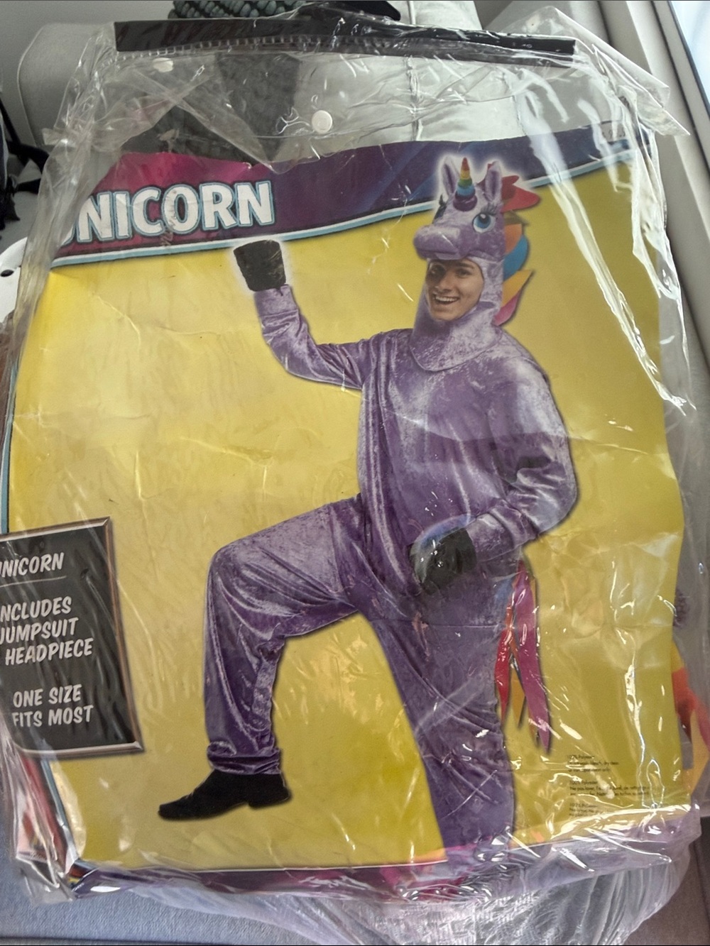 Unicorn Costume Jumpsuit - Purple Adult One-Piece